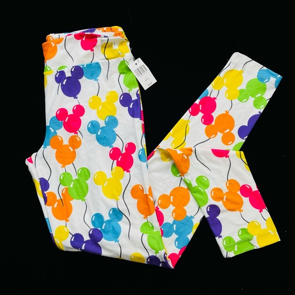 Disney Pants - Disney Parks Stretchy Leggings For Women Mickey Mouse Rainbow Balloons Sz Small